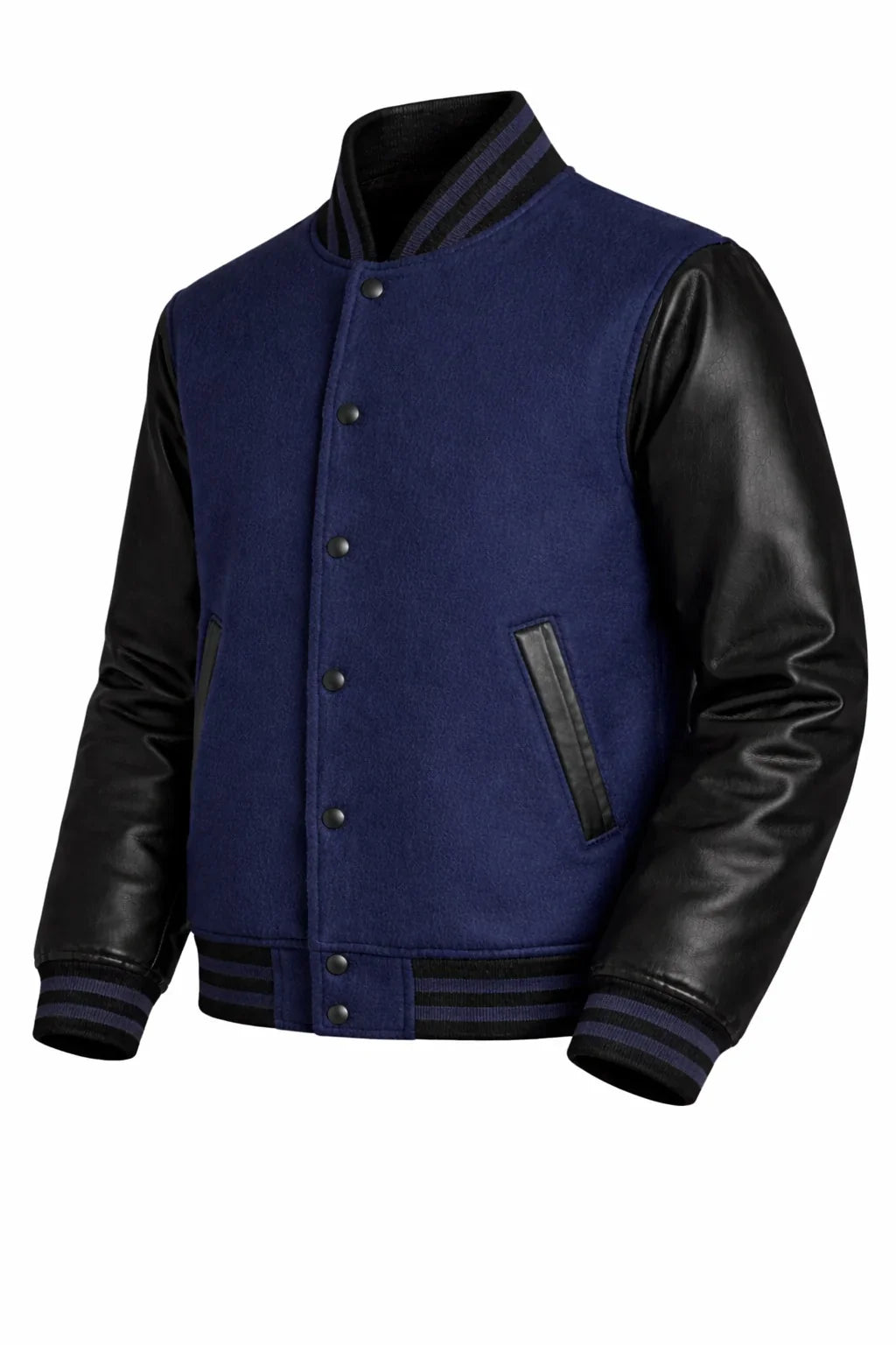 Purple Body Black Sleeve Varsity Jacket – Custom Letterman Streetwear Jacket for Men & Women
