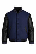 Purple Body Black Sleeve Varsity Jacket – Custom Letterman Streetwear Jacket for Men & Women