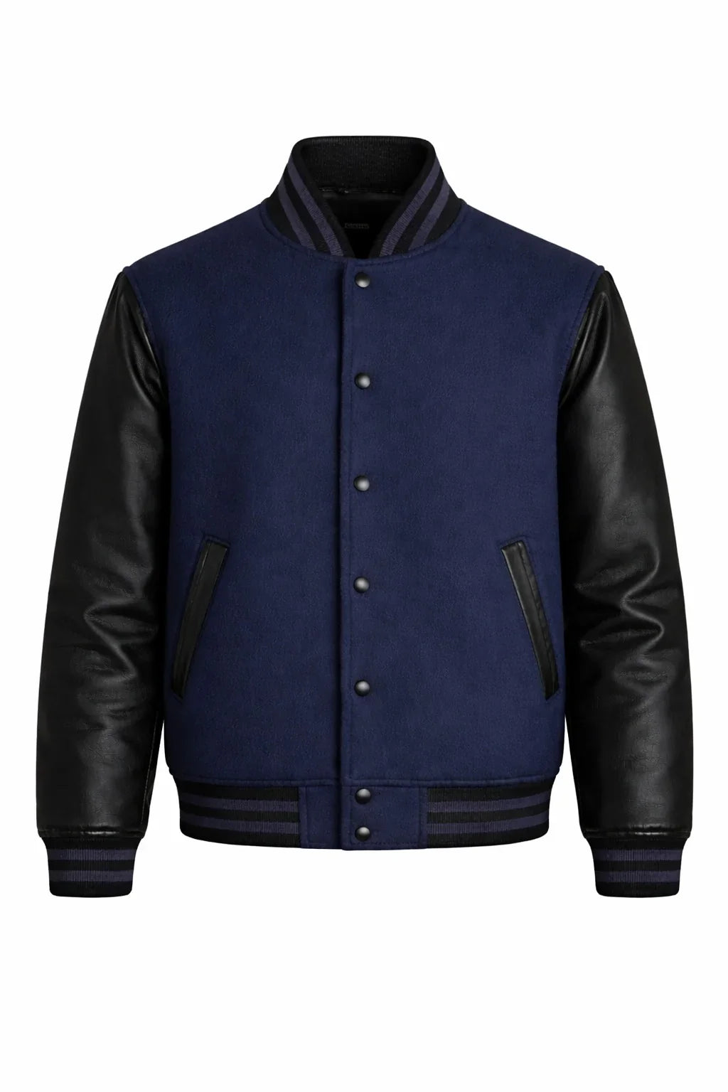 Purple Body Black Sleeve Varsity Jacket – Custom Letterman Streetwear Jacket for Men & Women