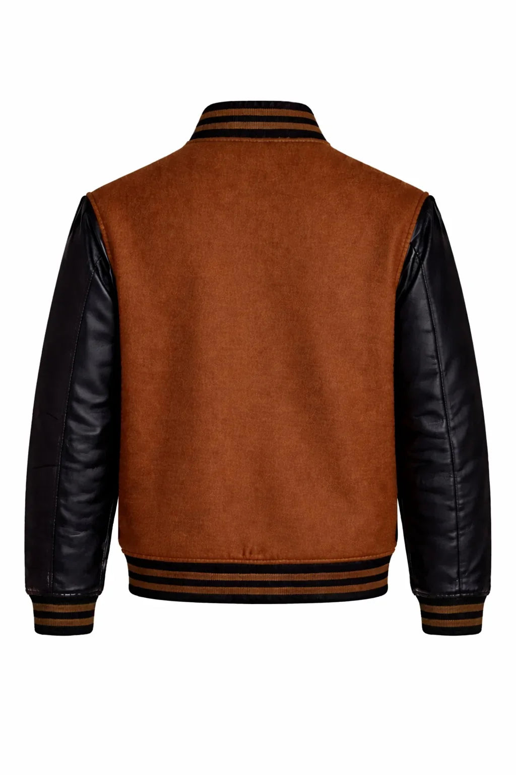 Orange Body Black Sleeve Varsity Jacket – Custom Letterman Streetwear Jacket for Men & Women