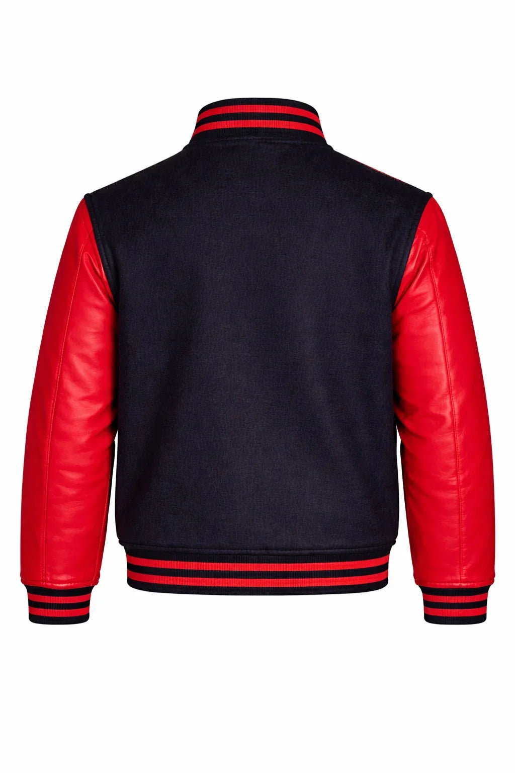 Navy Body Red Sleeve Varsity Jacket – Custom Letterman Streetwear Jacket for Men & Women