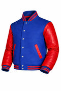 Royal Blue Body Red Sleeve Varsity Jacket – Custom Letterman Streetwear Jacket for Men & Women