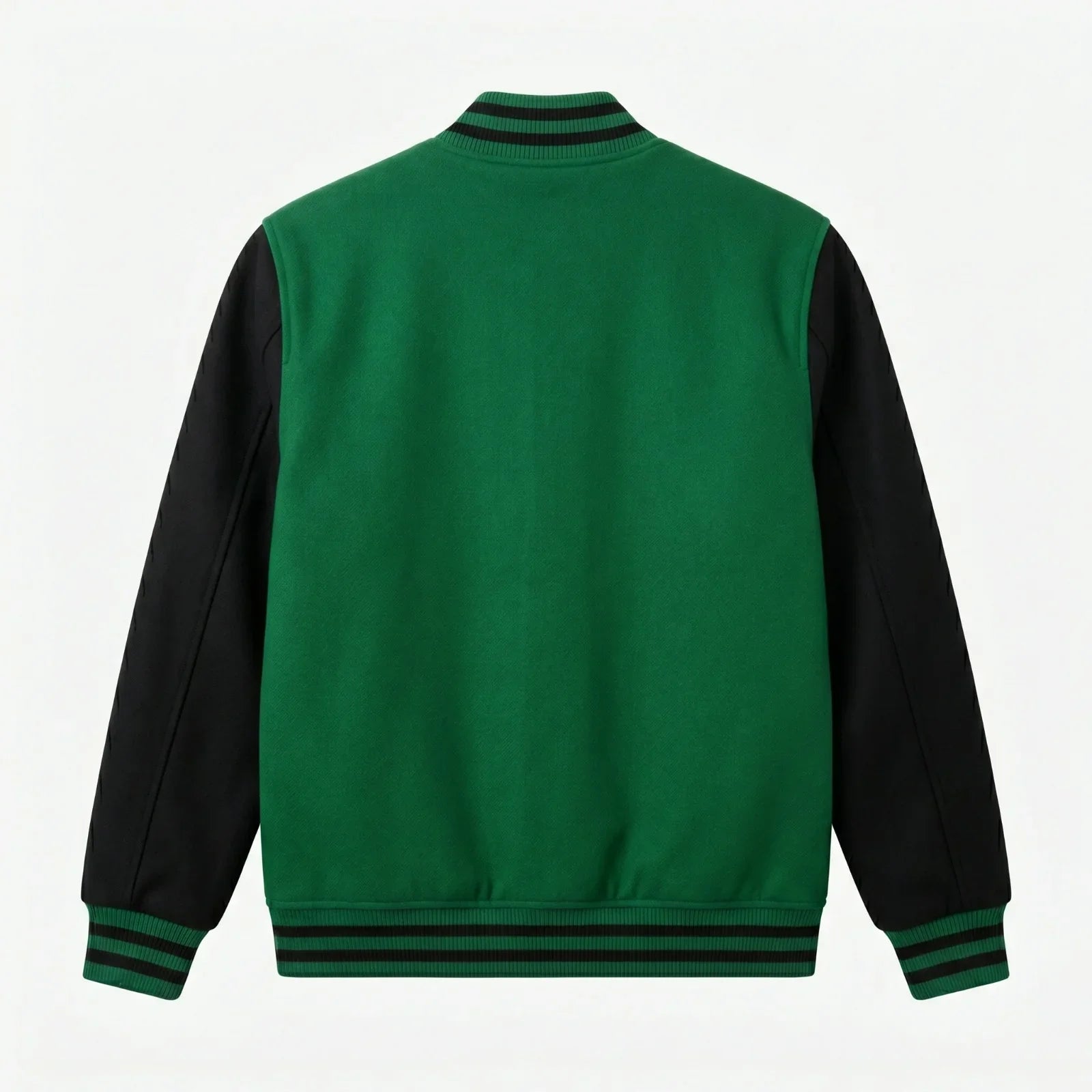 Kelly Green Body Black Sleeve Varsity Jacket – Custom Letterman Jacket Streetwear for Men & Women by DesignMyVarsity