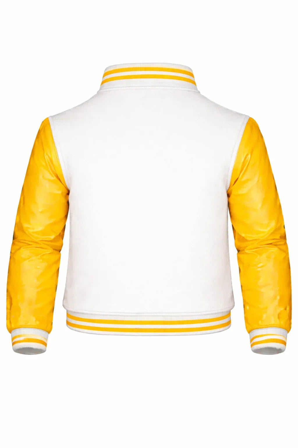 White Body Yellow Sleeve Varsity Jacket – Custom Letterman Jacket Streetwear for Men & Women by DesignMyVarsity