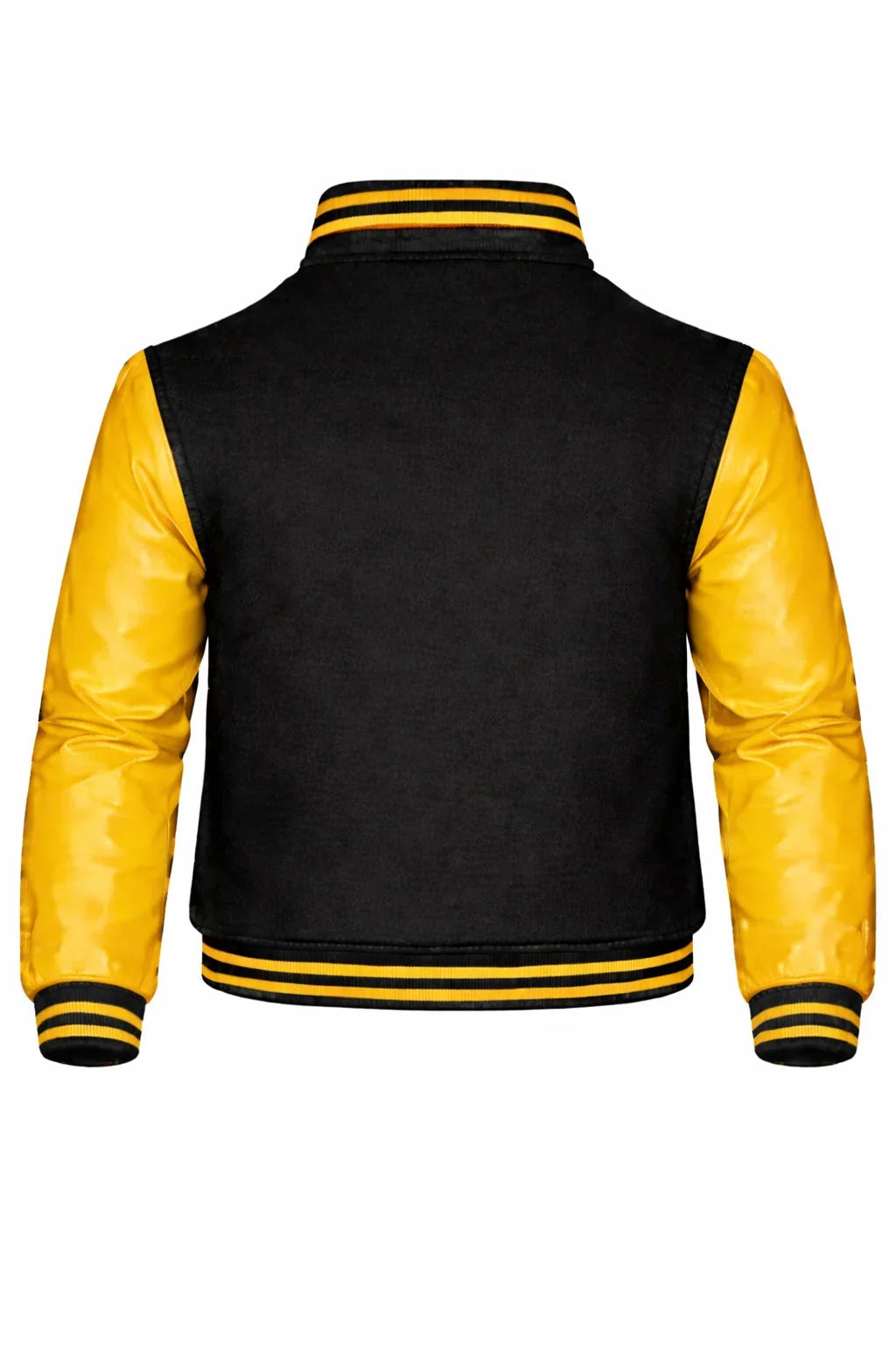 Black Body Yellow Sleeve Varsity Jacket – Custom Letterman Jacket Streetwear for Men & Women by DesignMyVarsity