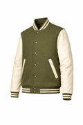 Olive Green Varsity Jacket – Custom Letterman Jacket Streetwear for Men & Women by DesignMyVarsity