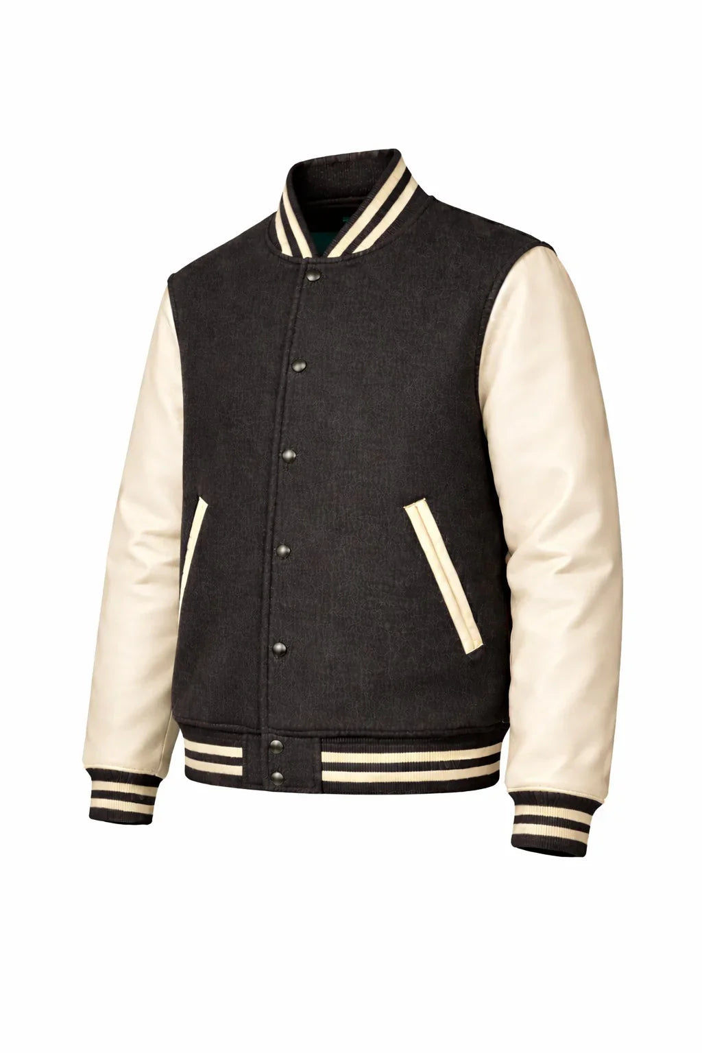 Gray Body Cream Sleeve Varsity Jacket – Custom Letterman Jacket Streetwear for Men & Women by DesignMyVarsity