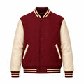 Maroon Body Cream Sleeve Varsity Jacket – Custom Letterman Jacket Streetwear for Men & Women by DesignMyVarsity