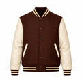 Brown Body Cream Sleeve Varsity Jacket – Custom Letterman Jacket Streetwear for Men & Women by DesignMyVarsity