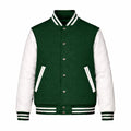 Kelly Green Body White Sleeve Varsity Jacket – Custom Letterman Jacket Streetwear for Men & Women by DesignMyVarsity