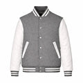 Gray Body White Sleeve Varsity Jacket – Custom Letterman Jacket Streetwear for Men & Women by DesignMyVarsity