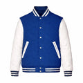 Royal Blue Body White Sleeve Varsity Jacket – Custom Letterman Jacket Streetwear for Men & Women by DesignMyVarsity