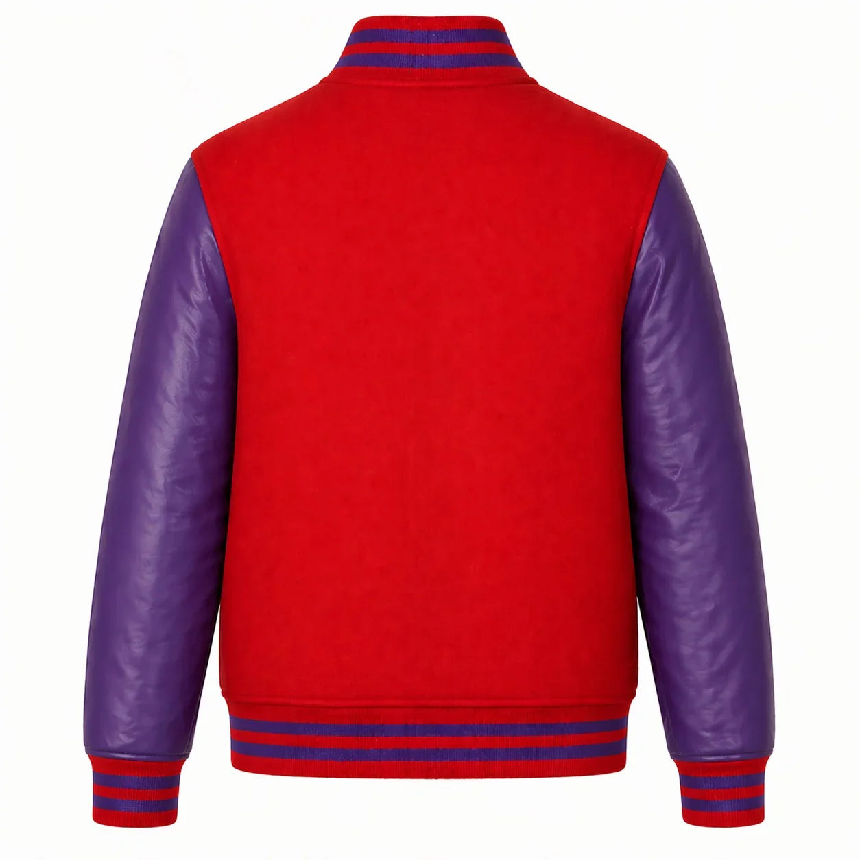 Red Body Purple Sleeve Varsity Jacket – Custom Letterman Jacket Streetwear for Men & Women by DesignMyVarsity