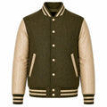 Olive Body Cream Sleeve Varsity Jacket – Custom Letterman Jacket Streetwear for Men & Women by DesignMyVarsity