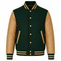 Green Body Gold Sleeve Varsity Jacket – Custom Letterman Jacket Streetwear for Men & Women by DesignMyVarsity