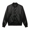 Black Satin Varsity Jacket – Custom Letterman Jacket Streetwear for Men & Women by DesignMyVarsity