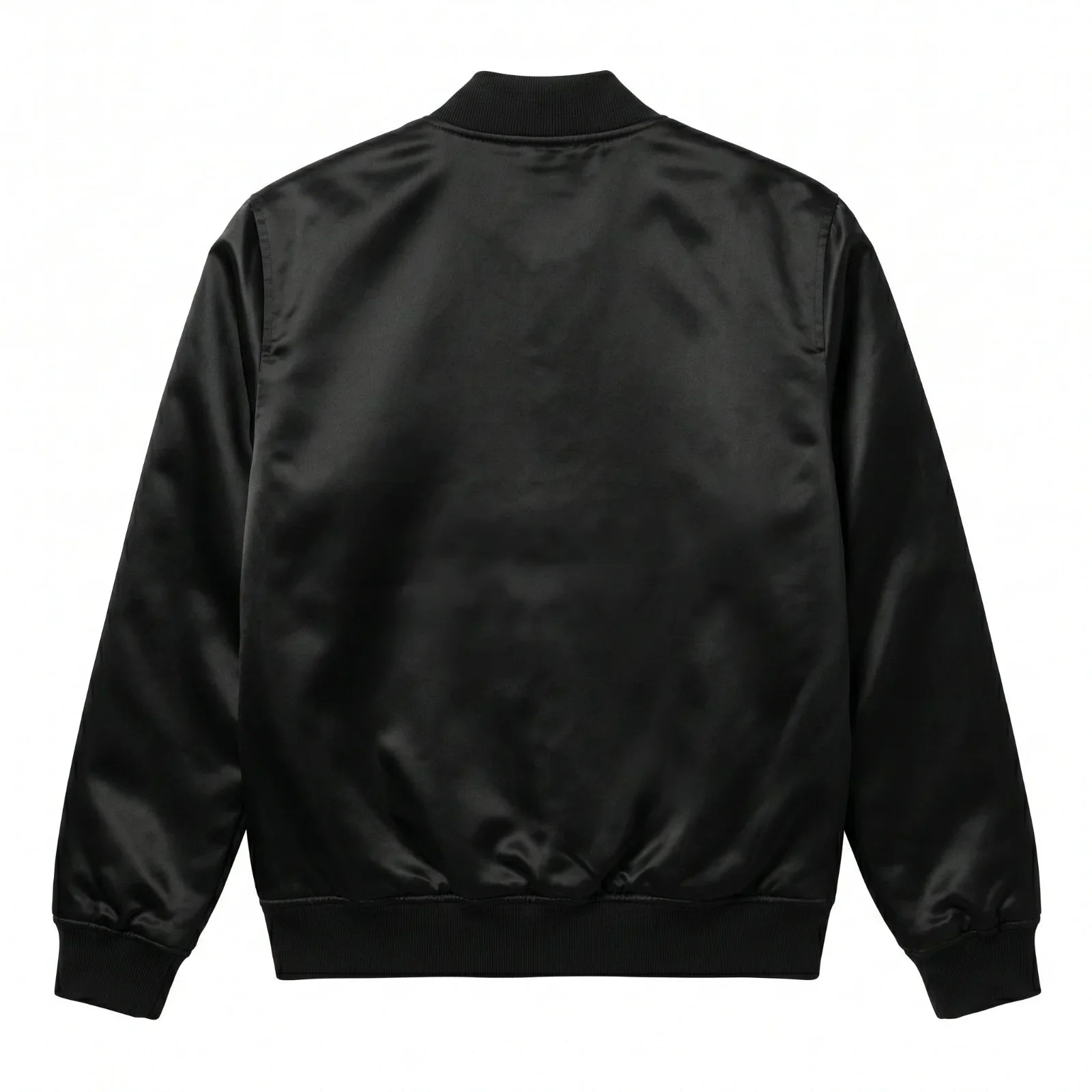 Black Satin Varsity Jacket – Custom Letterman Jacket Streetwear for Men & Women by DesignMyVarsity