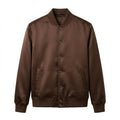 Brown Satin Varsity Jacket – Custom Letterman Jacket Streetwear for Men & Women by DesignMyVarsity