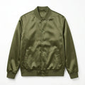 Olive Green Satin Varsity Jacket – Custom Letterman Jacket Streetwear for Men & Women by DesignMyVarsity