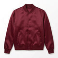 Maroon Satin Varsity Jacket – Custom Letterman Jacket Streetwear for Men & Women by DesignMyVarsity