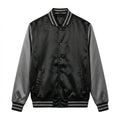 Black Body Gray Sleeve Varsity Jacket – Custom Letterman Jacket Streetwear for Men & Women by DesignMyVarsity