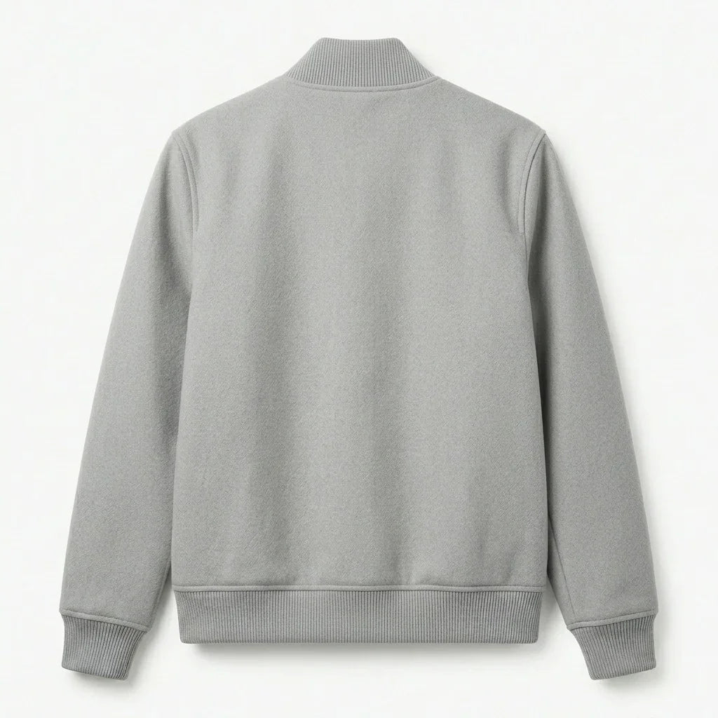 All Gray Wool Varsity Jacket by DesignMyVarsity