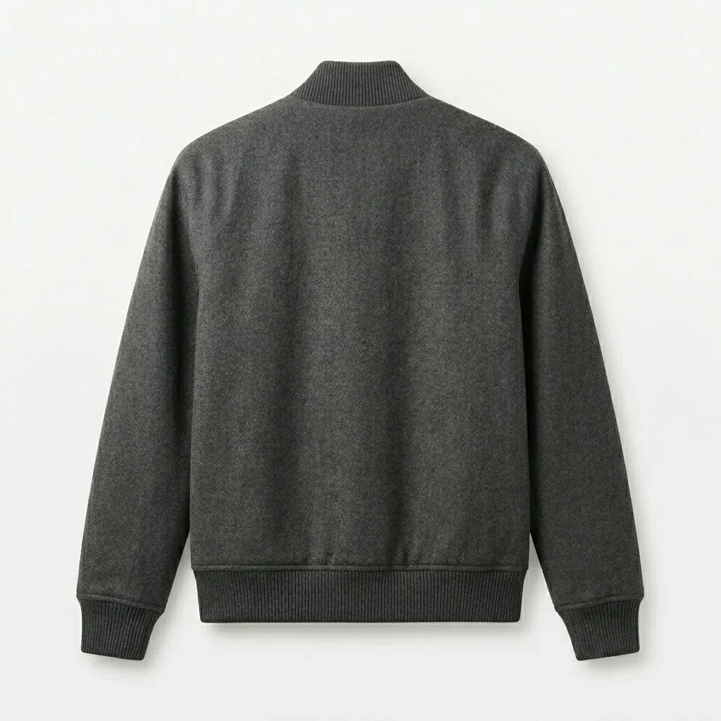 Dark Gray Wool Varsity Jacket by DesignMyVarsity