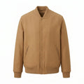 Camel Brown Wool Varsity Jacket by DesignMyVarsity