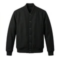 Black Wool Varsity Jacket by DesignMyVarsity