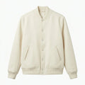 Cream Wool Varsity Jacket by DesignMyVarsity