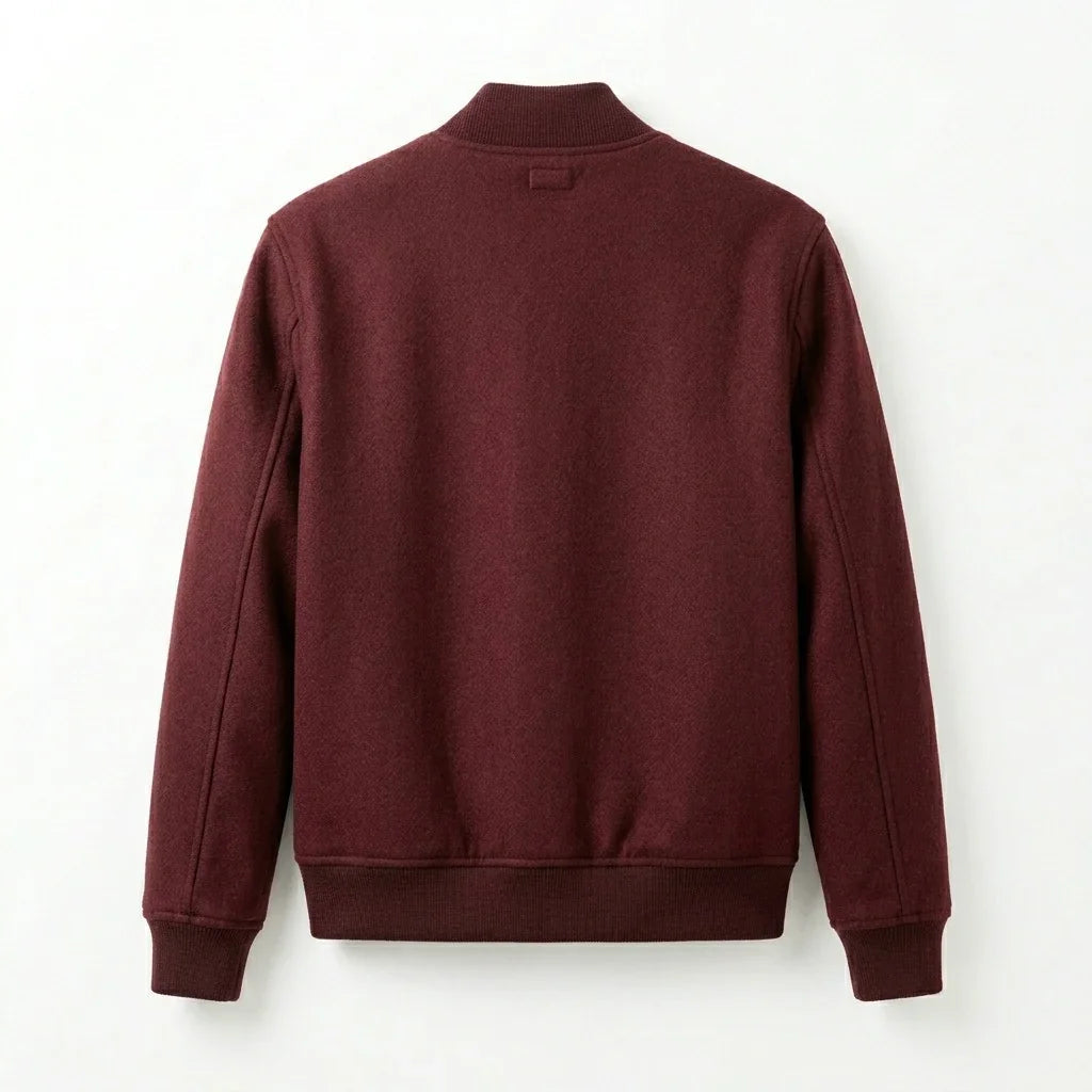 Maroon Wool Varsity Jacket by DesignMyVarsity