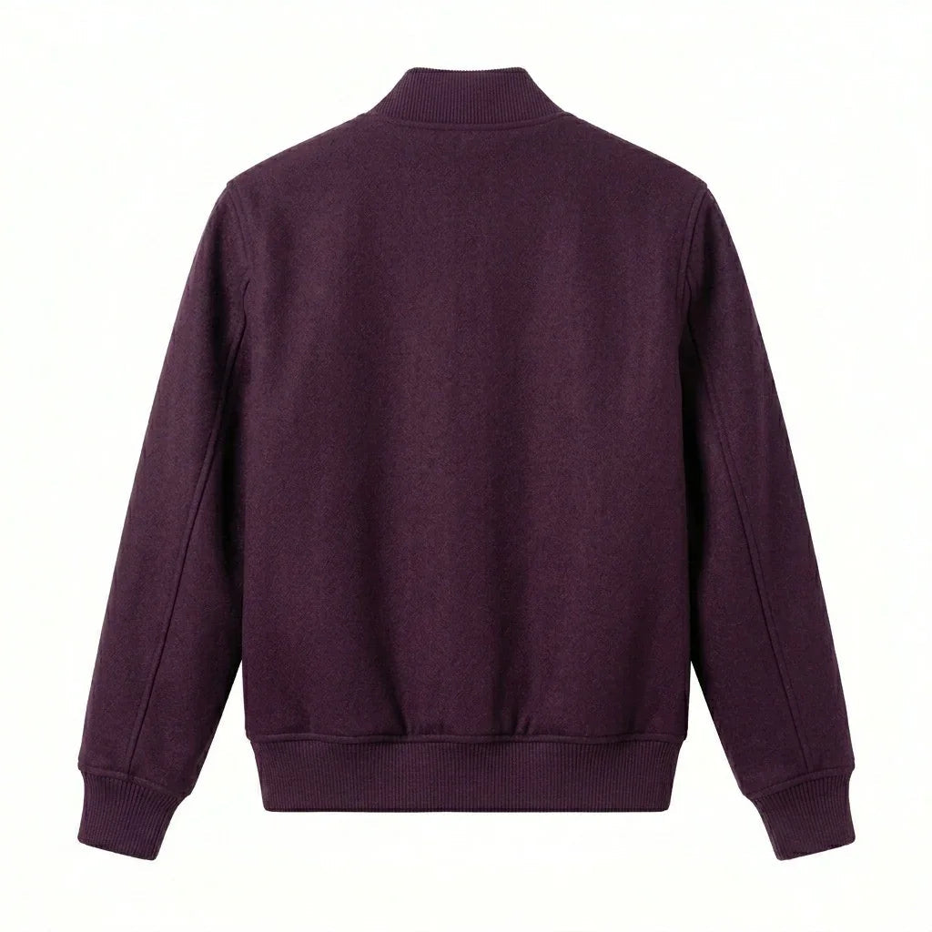Purple Wool Varsity Jacket by DesignMyVarsity