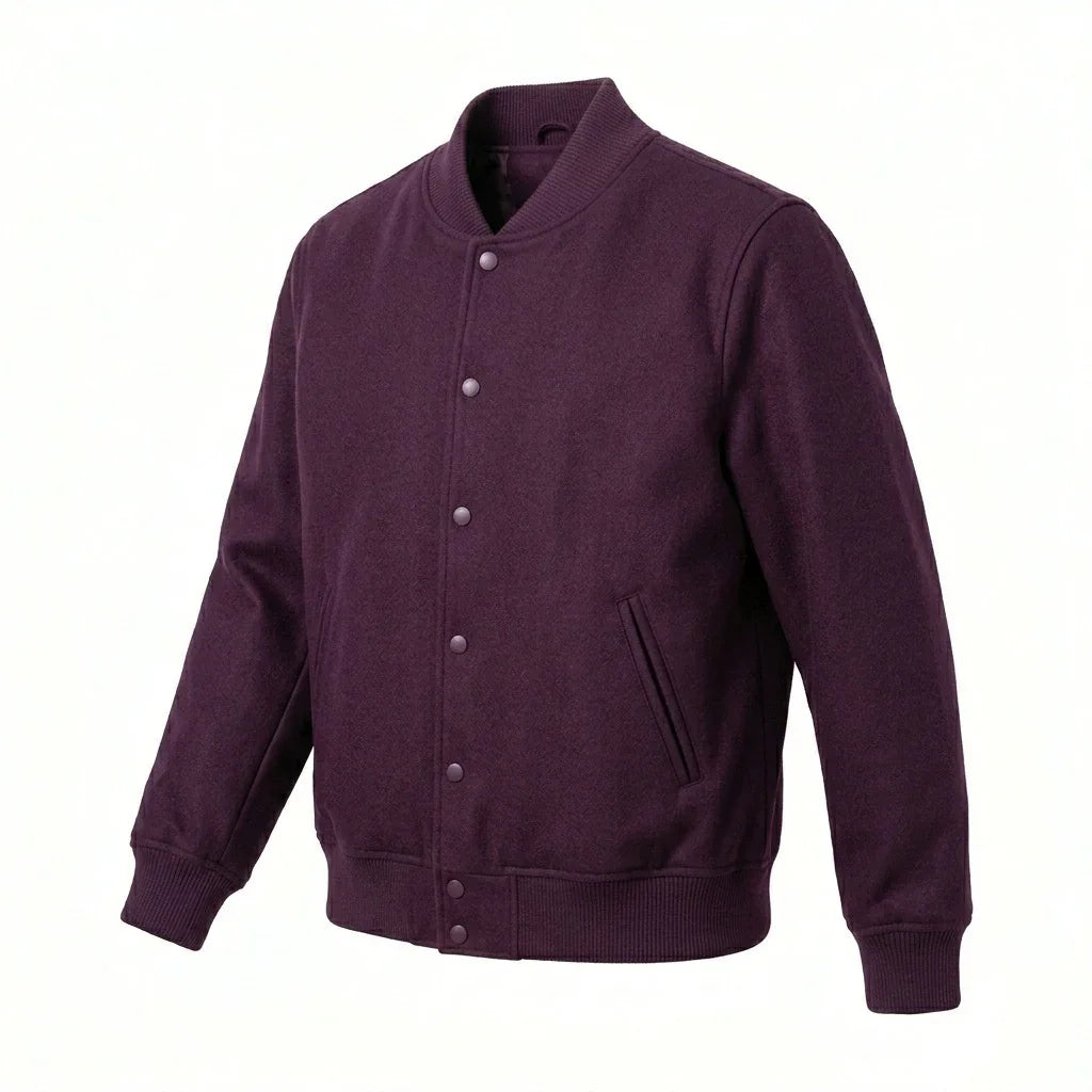 Purple Wool Varsity Jacket by DesignMyVarsity
