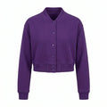 Purple Wool Cropped Varsity Jacket by DesignMyVarsity