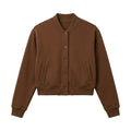 Brown Wool Cropped Varsity Jacket by DesignMyVarsity
