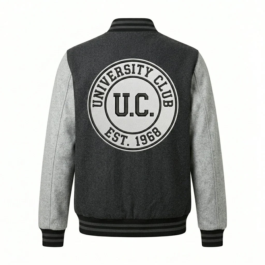 University Club Varsity Jacket – UC Est. 1968 Classic College Jacket by Design My Varsity by DesignMyVarsity