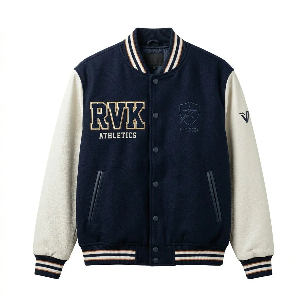 RVK Athletics Varsity Jacket – Premium Custom Initials College Jacket by Design My Varsity by DesignMyVarsity