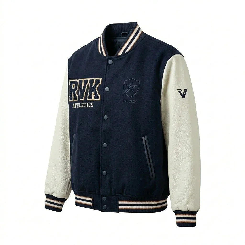 RVK Athletics Varsity Jacket – Premium Custom Initials College Jacket by Design My Varsity by DesignMyVarsity