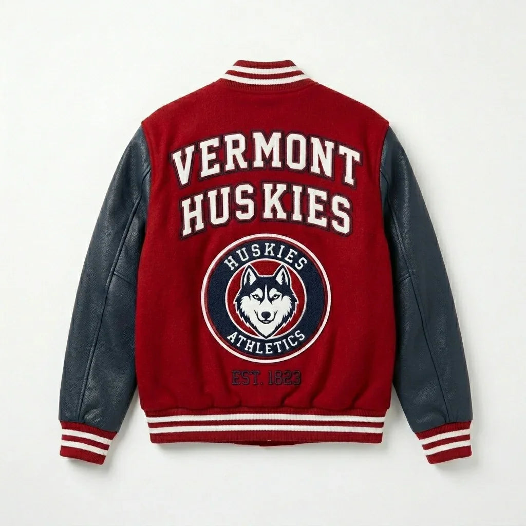 Vermont Huskies Varsity Jacket – Athletic Dept College Jacket by Design My Varsity by DesignMyVarsity
