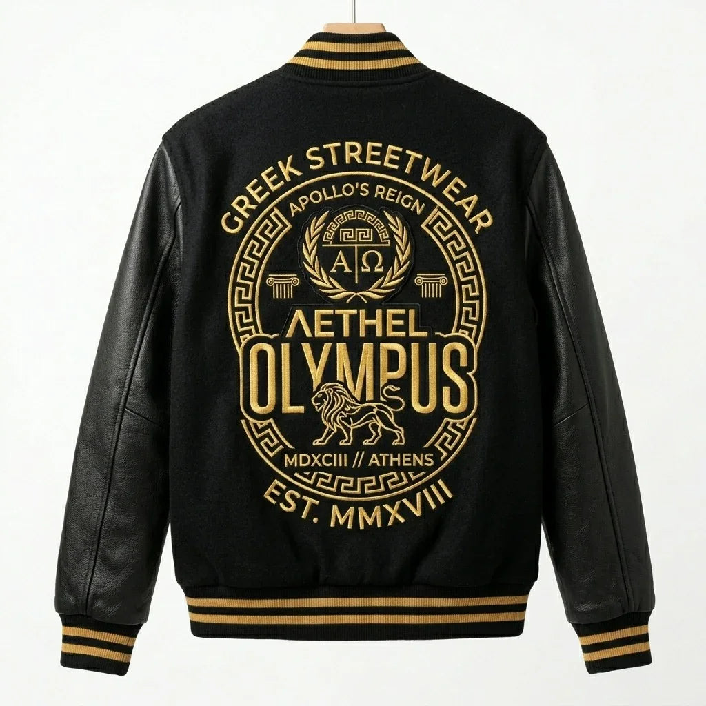 Greek Streetwear Varsity Jacket – Olympus Edition by Design My Varsity by DesignMyVarsity