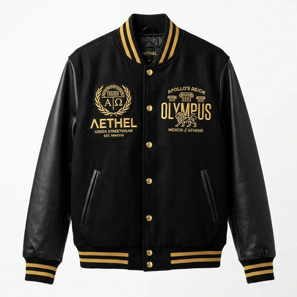 Greek Streetwear Varsity Jacket – Olympus Edition by Design My Varsity by DesignMyVarsity