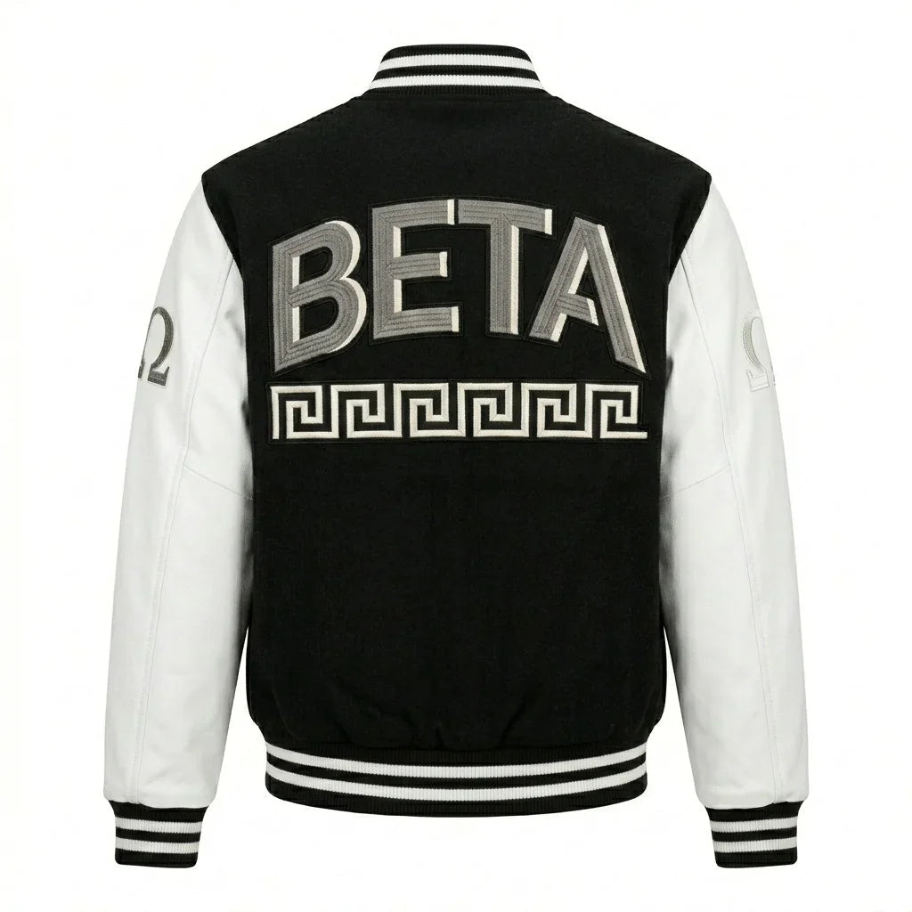 Beta Minimal Varsity Jacket – Greek Streetwear Edition by DesignMyVarsity