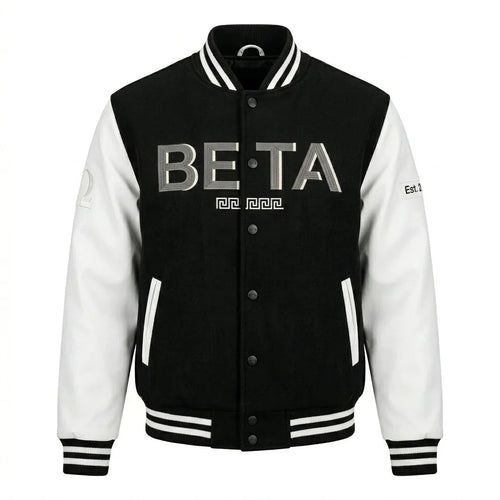 Beta Minimal Varsity Jacket – Greek Streetwear Edition by DesignMyVarsity
