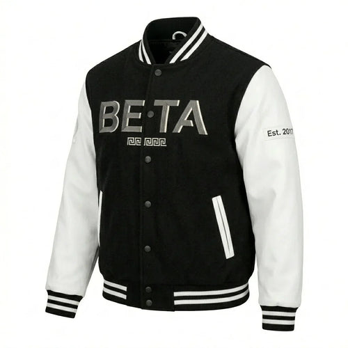 Beta Minimal Varsity Jacket – Greek Streetwear Edition by DesignMyVarsity