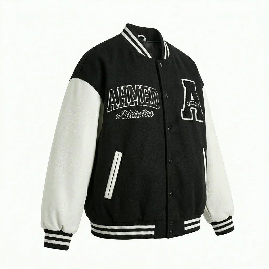 Custom Name Varsity Jacket – Oversized Men’s Personalized Letterman Jacket by DesignMyVarsity