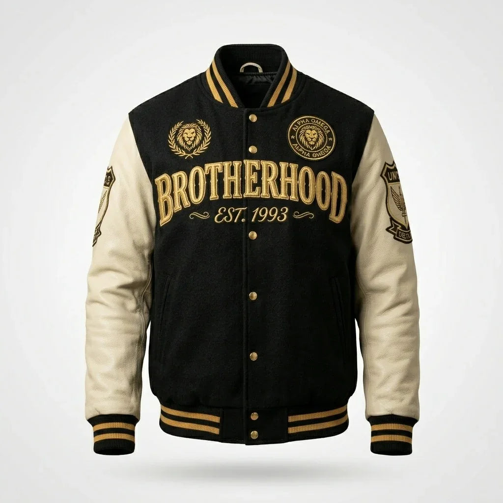 Brotherhood Varsity Jacket by Design My Varsity – Greek Life Fraternity Streetwear Jacket by DesignMyVarsity