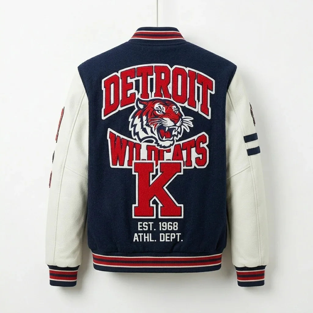 Detroit Wildcats Varsity Jacket by Design My Varsity – Athletic Streetwear College Jacket by DesignMyVarsity