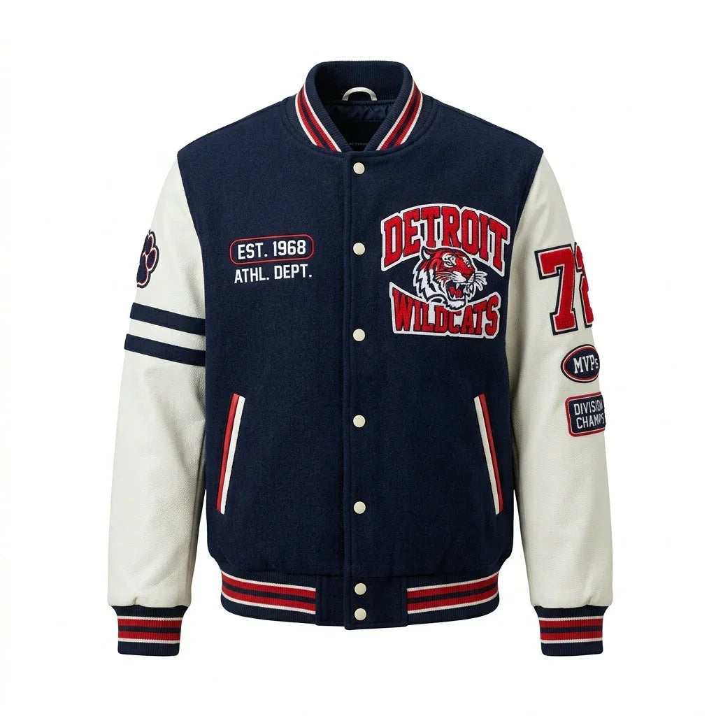 Detroit Wildcats Varsity Jacket by Design My Varsity – Athletic Streetwear College Jacket by DesignMyVarsity