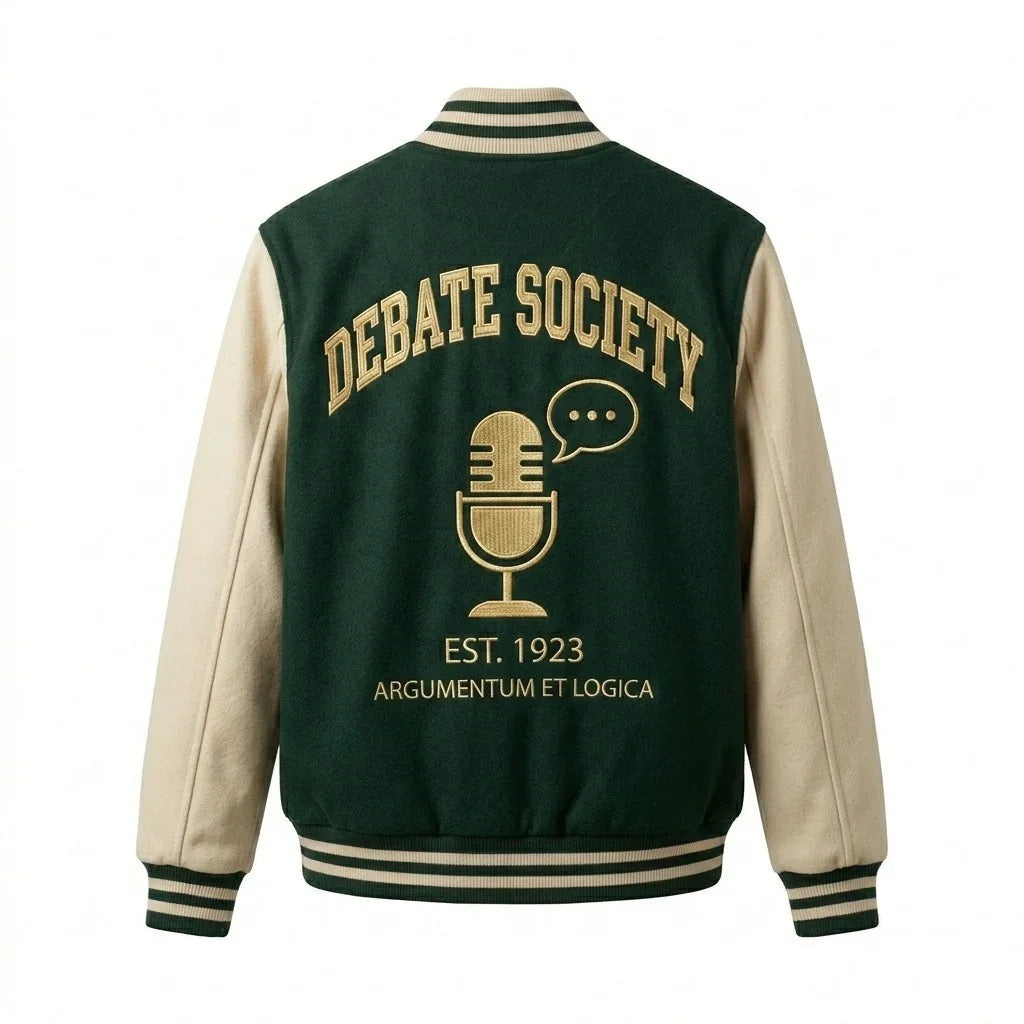 Debate Society Varsity Jacket by Design My Varsity – Academic Streetwear Jacket by DesignMyVarsity
