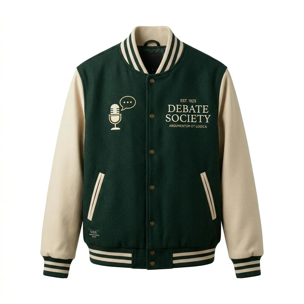 Debate Society Varsity Jacket by Design My Varsity – Academic Streetwear Jacket by DesignMyVarsity